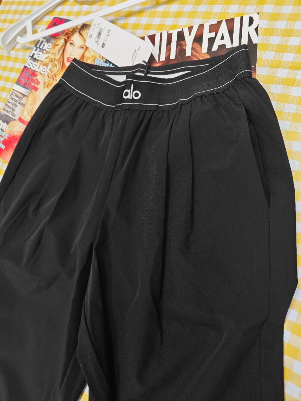 🥑NWT ALO Yoga Suit Up Trouser Black🥰Women's Versatile Wide Leg Pants (Regular） - Picture 2 of 8
